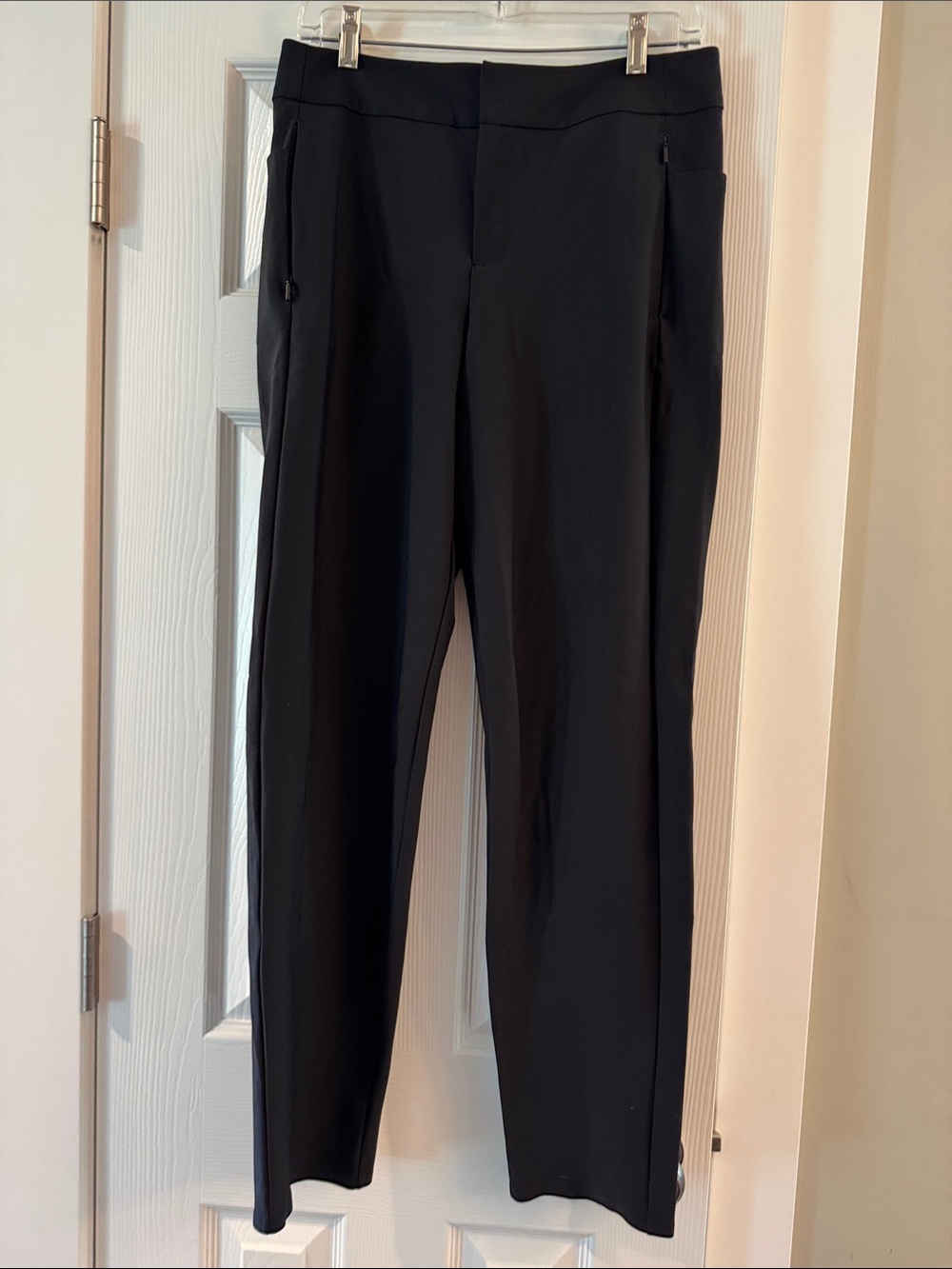 Athleta Black Women's Straight-Leg Stretch Dress Pants